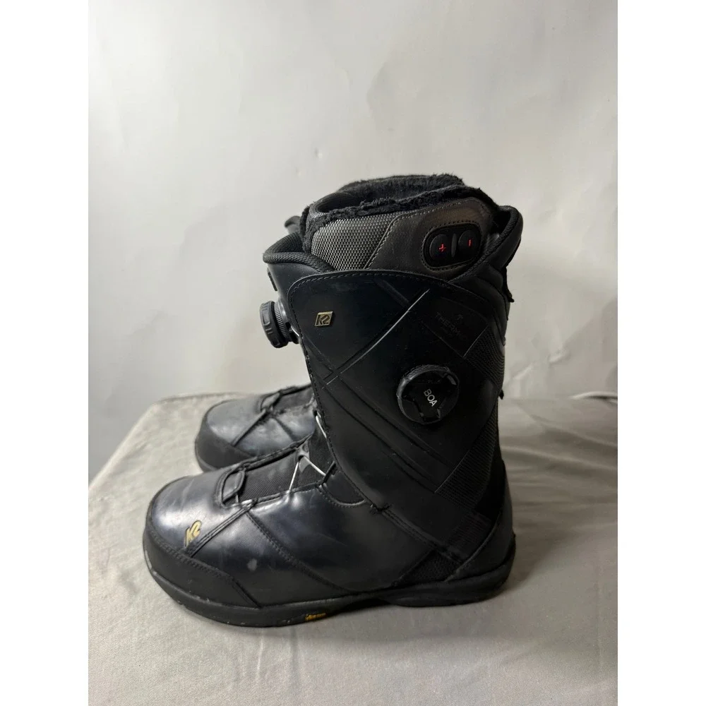 K2 Thraxis Mens 10.5 Snowboard Boots Black Triple Boa Therm-ic Heated Vibram